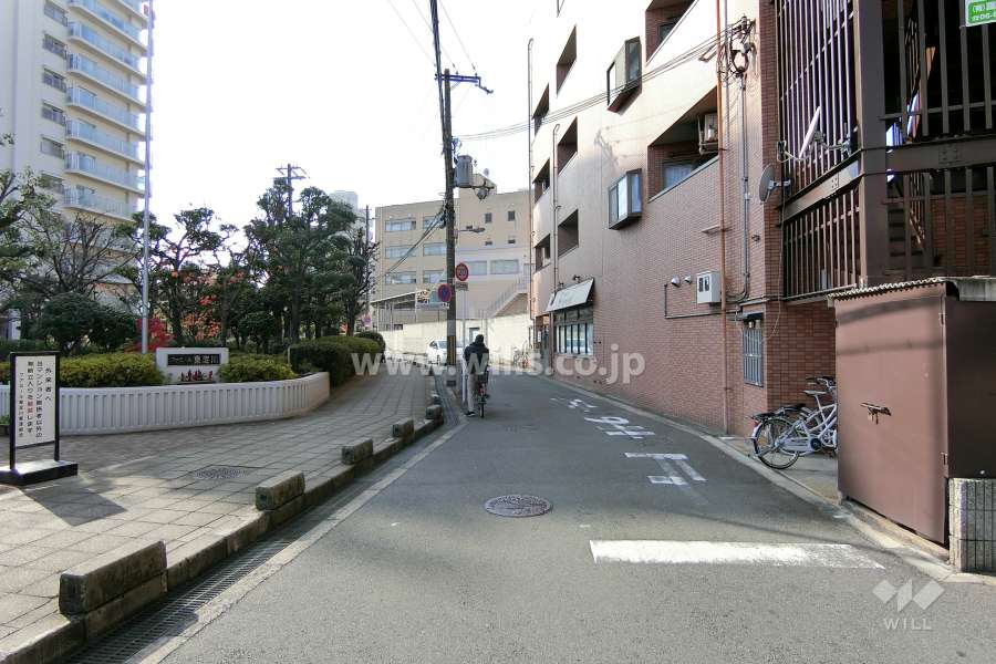 敷地北側の前面道路。