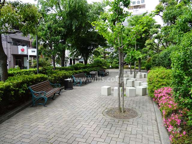 敷地南側のプレイロット