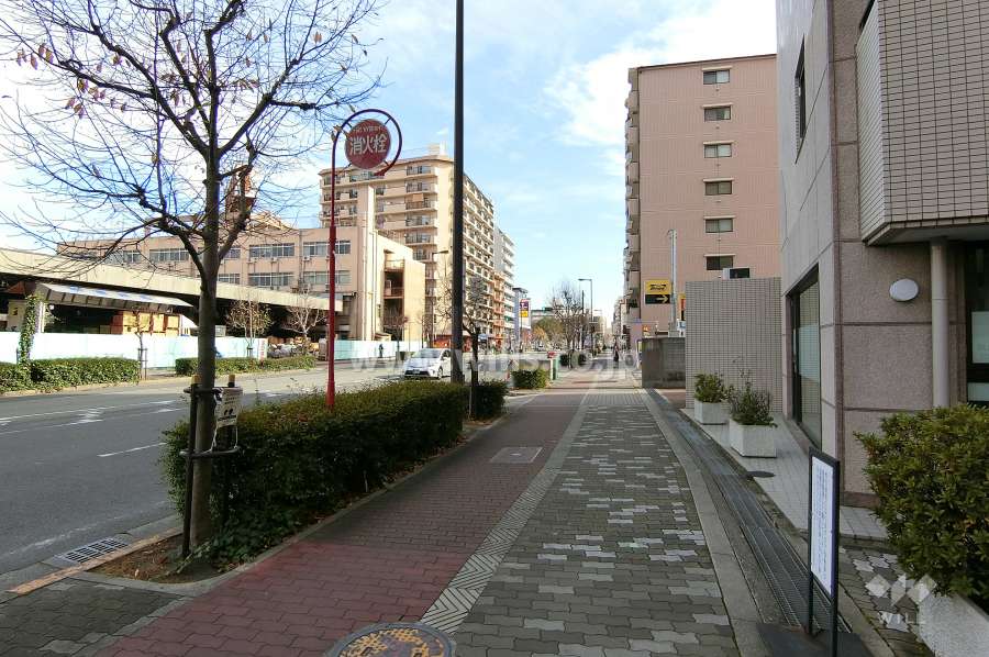 敷地北側の前面道路