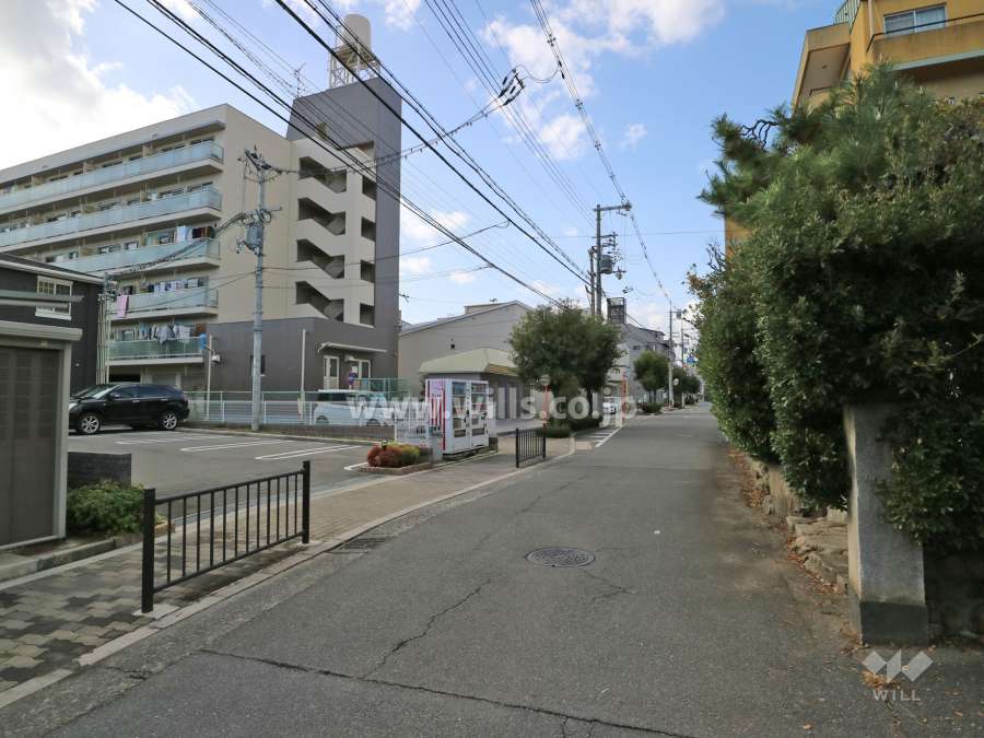 敷地北側の前面道路