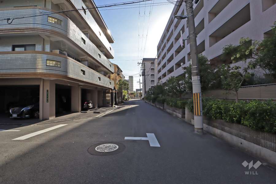 敷地南東側の前面道路