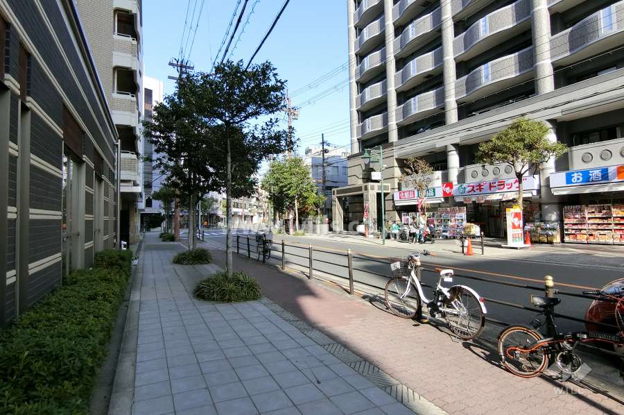 敷地東側の前面道路