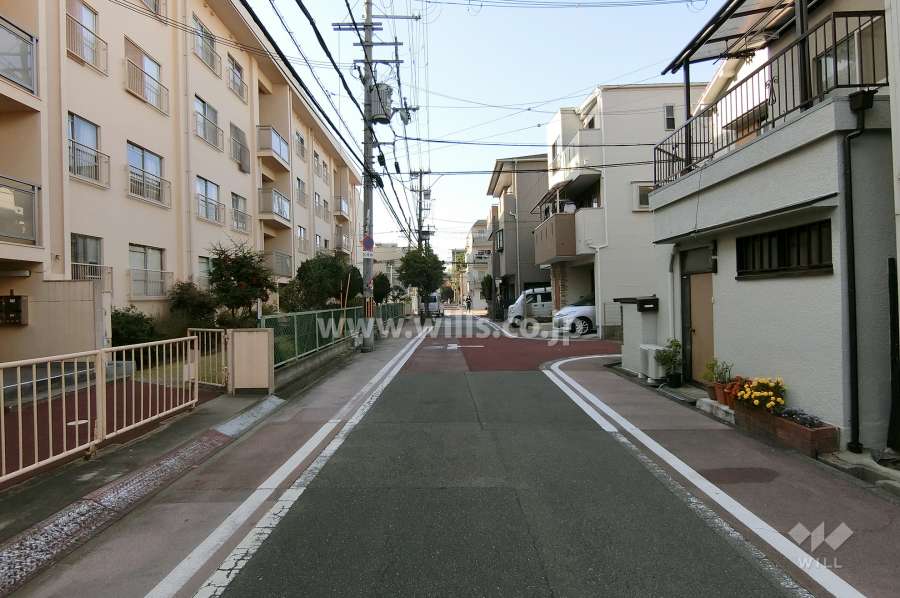 敷地北側の前面道路