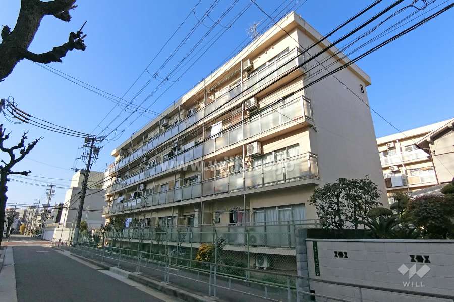 豊里コーポB棟の外観（南東側から）