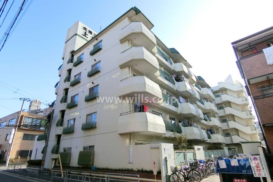 大建コーポ上新庄の外観（北西側から）