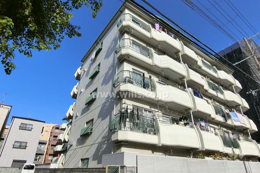 大建コーポ上新庄の外観（南西側から）