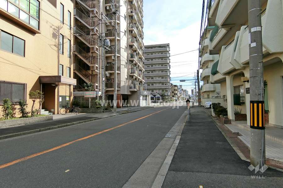 敷地東側の前面道路