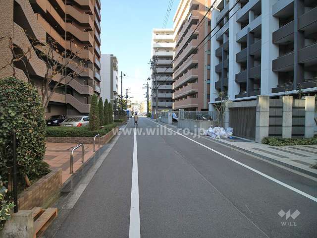 敷地北側の前面道路（東側から）