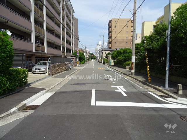 敷地南側の前面道路