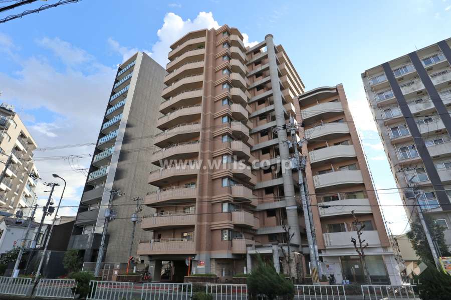 プレステージ淀川グラットシエルの外観（北西側から）