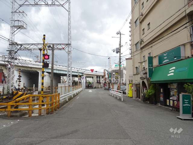 敷地東側の前面道路(北側から)