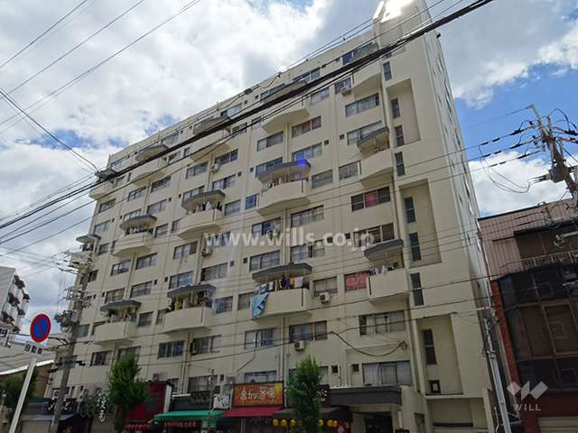 塚本南コーポの外観（北西側から）