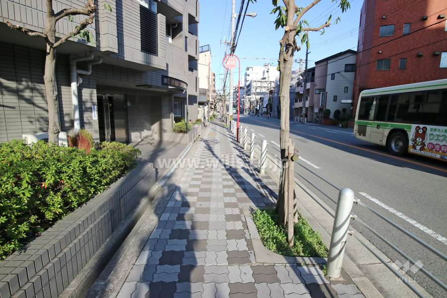 敷地南西側の前面道路