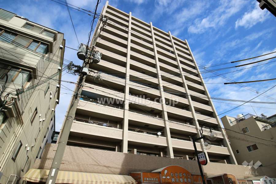 リーガルタワー塚本の外観（南西側から）