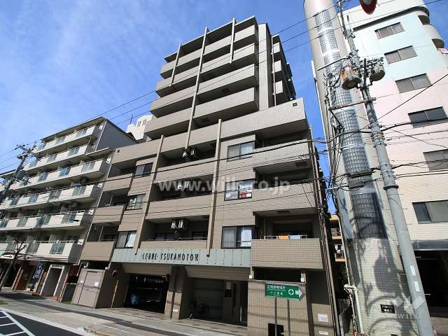 リーガル塚本第6の外観（南東側から）