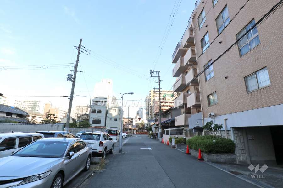 敷地北側の前面道路