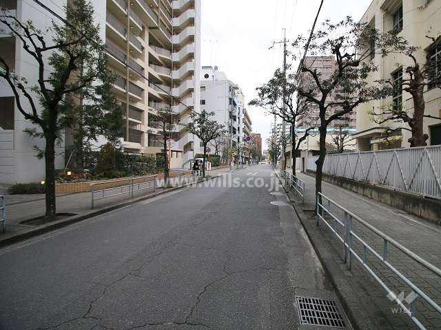 敷地北側の前面道路（東側から）