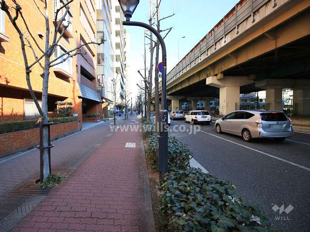 敷地東側の前面道路（南側から）