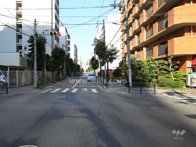 敷地南側の前面道路（東側から）