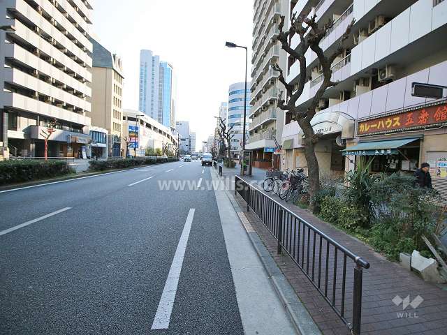 敷地北側の前面道路（西側から）