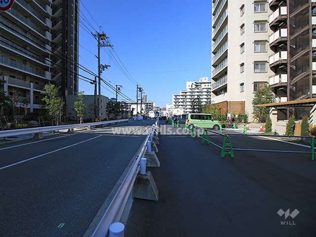 敷地南側の前面道路（東側から）