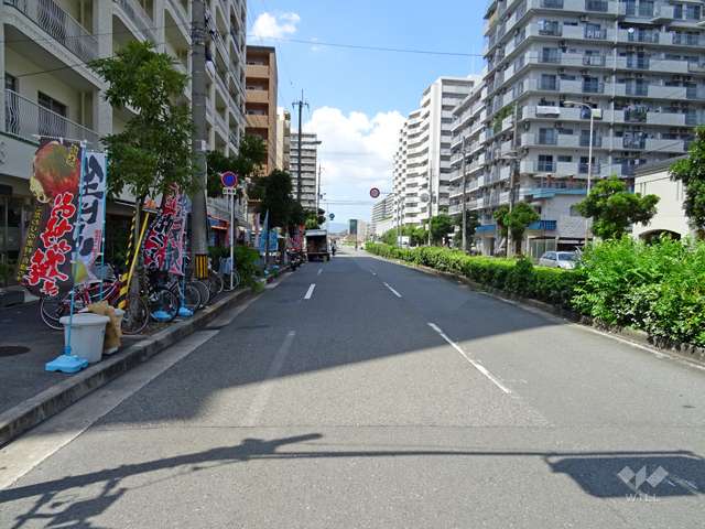 敷地東側の前面道路