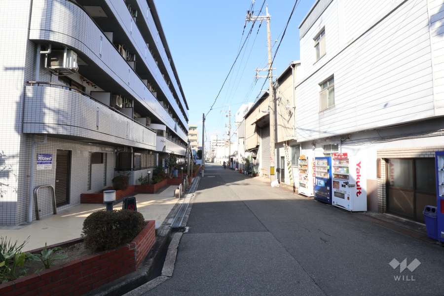 敷地東側の前面道路