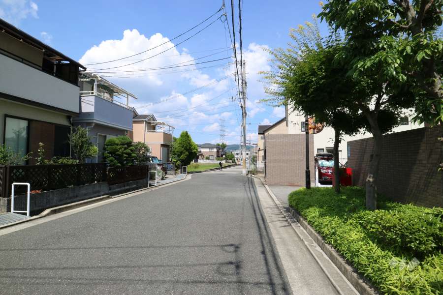 敷地北側の前面道路