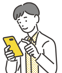 査定する男性のイラスト